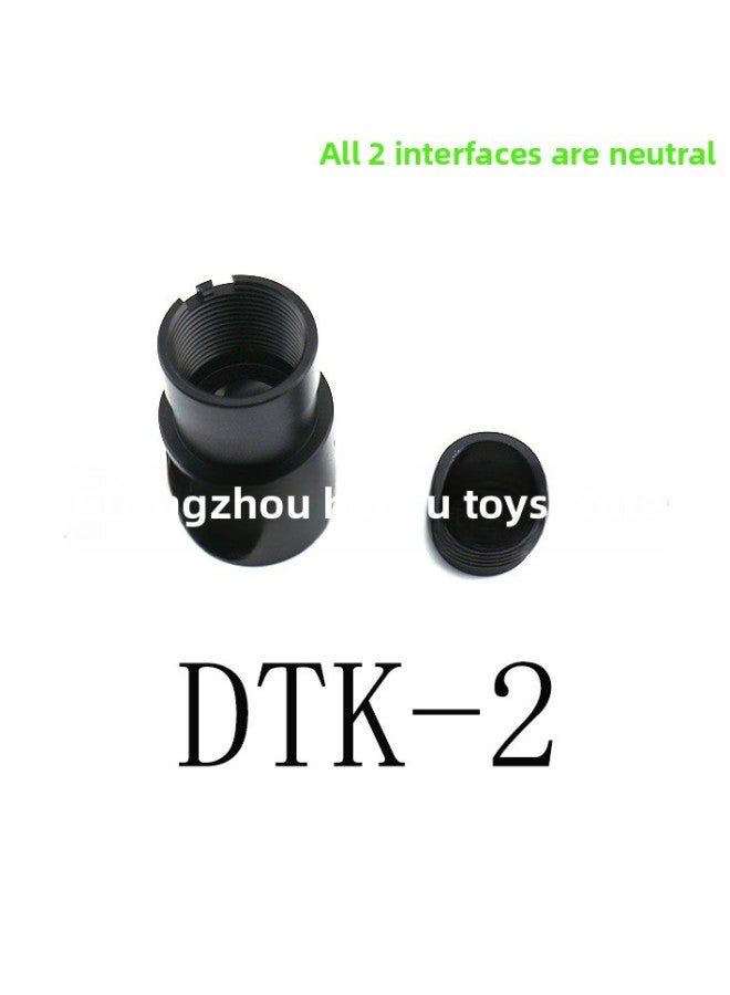 Renxiang Ak102 Metal Fire Cap DTK-2 Series Oblique Cut Cap Zeningte Silencer Accessories Decorative Toy-Color:Black Simplified DTK-2 Metal Can Only Have 14 Reverse Teeth Without Adapter  - Image 5