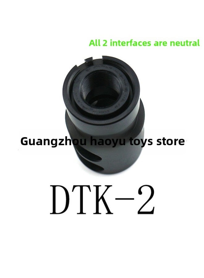 Renxiang Ak102 Metal Fire Cap DTK-2 Series Oblique Cut Cap Zeningte Silencer Accessories Decorative Toy-Color:Black Simplified DTK-2 Metal Can Only Have 14 Reverse Teeth Without Adapter  - Image 3