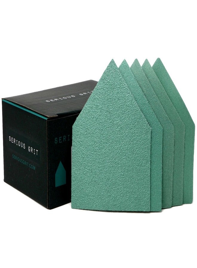 Serious Grit مجموعة أوراق صنفرة مثلثة الشكل من سيريس جريت - 90 مم × 65 مم - متوافقة مع صنفرات ميلووكي M12 FUEL™ - درجات خشونة 80، 120، 150، 180، 220 (10 من كل درجة) - وسادات صنفرة متينة مزودة بخطاف وحلقة - عبوة من 50 قطعة - Image 1