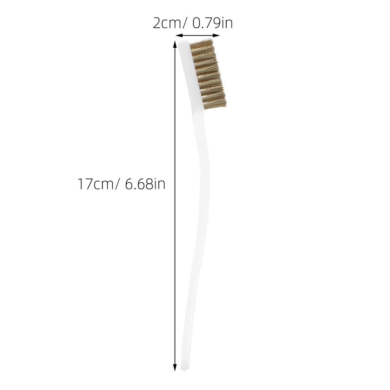 Mini Wire Brush Set 4pcs Copper Plated Steel Bristles Rust Removal Tool for Printer Nozzle Maintenance - Image 3