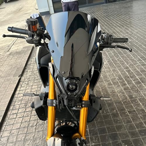 Midimttop Motorcycle MT09 Windshield Fairing Windscreen Screen Viser Visor Wind Deflector fit for Ya&ma&ha MT-09/SP MT 09 SP Accessories 2021-2023 (Black Smoke) - Image 1