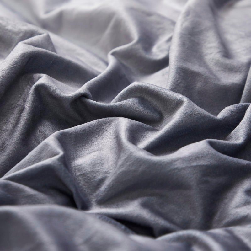 CLOTHKNOW Grey White Velvet Queen Comforter Set 3Pcs Gray White Fluffy Bedding Comforter Sets Gray Queen Comforter Soft Grey Velvet Queen Size Comforter Sets - Image 4