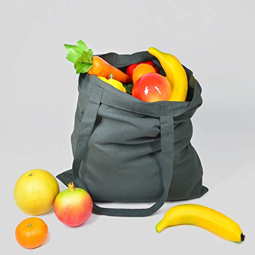 NPBAG 15 Pack 15'' X 16'' Grey Cotton Tote Bags, Lightweight Blank Bulk Cloth bags with 1pc of PTFE Teflon Sheet - Image 3