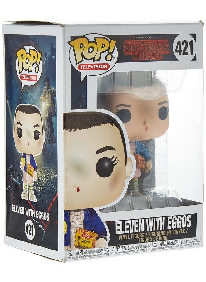 Funko Pop Stranger Things Eleven With Eggos Vinyl Figure Styles May Vary With/Without Blonde Wig Multicolor Standard 13318  - Image 4