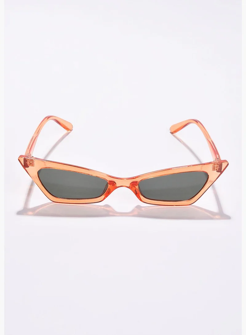 Haute Sauce Women Black Lens Orange Cateye Sunglasses