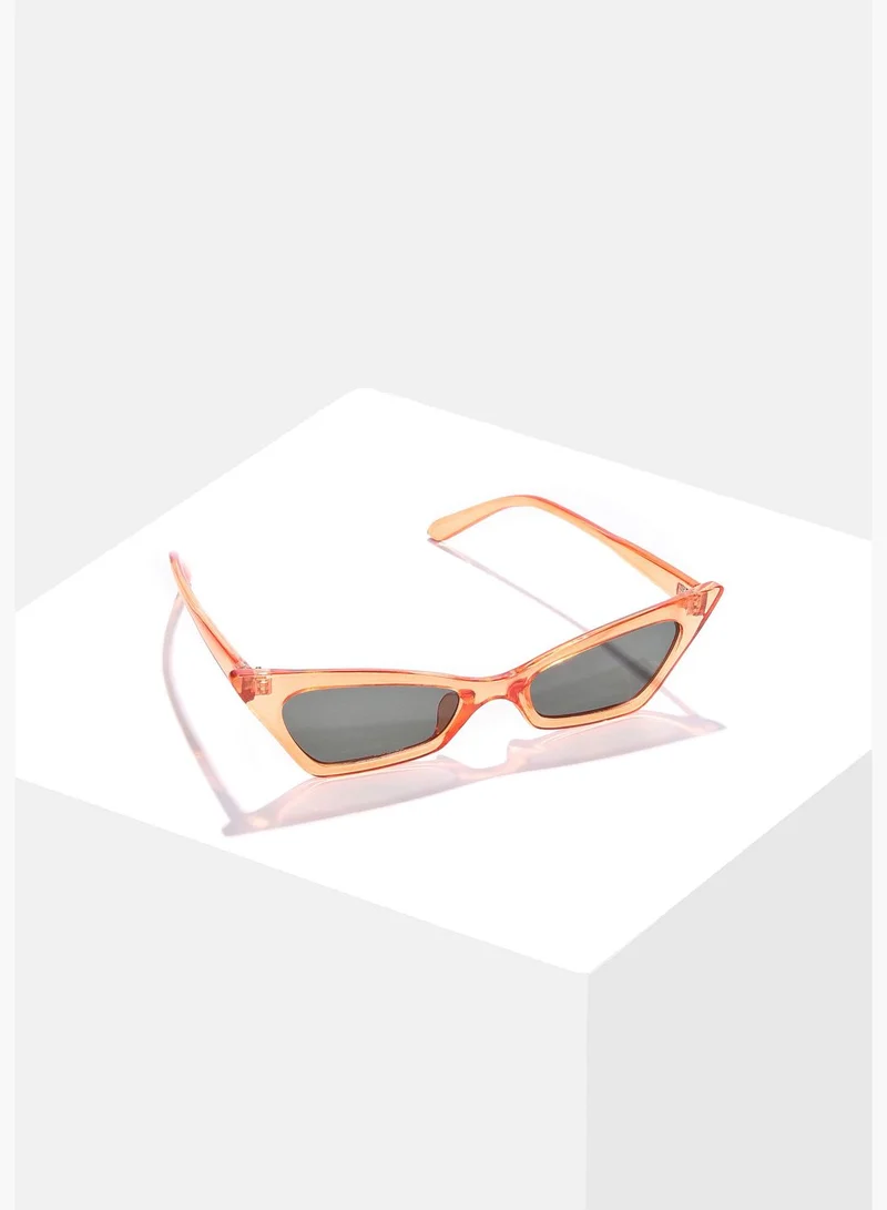 Haute Sauce Women Black Lens Orange Cateye Sunglasses