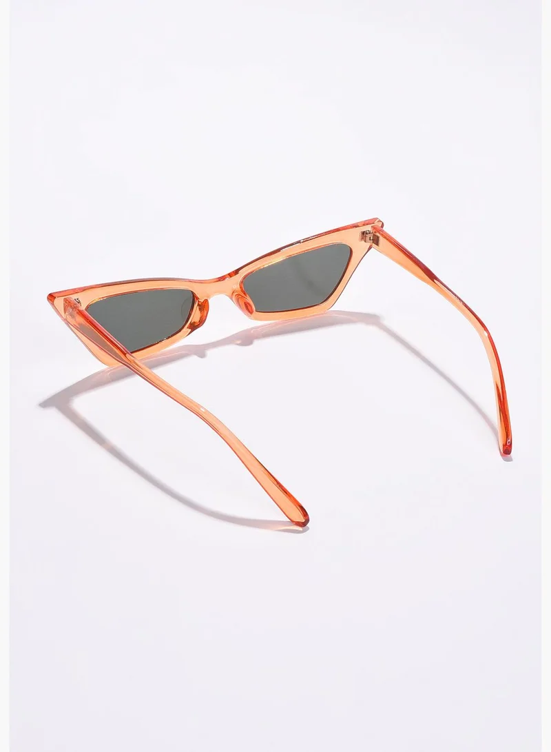 Haute Sauce Women Black Lens Orange Cateye Sunglasses