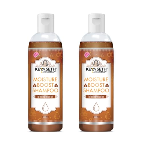 KEYA SETH AROMATHERAPY, DEVICE OF DROP Keya Seth Aromatherapy, Moisture Boost Shampoo for Dry Dull Frizzy Hair- Makes Hair Shine, Soft, Smooth & Silky with Honey, Milk Protein, Pro -Vitamin B5 For Men & Women. 200ml (Pack of 2) - Image 1