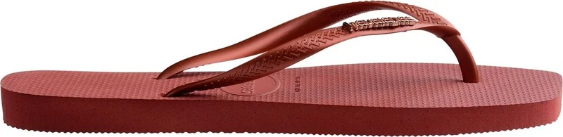 هافاياناس Square Logo Metallic Mahogany Red Brown Women's Slippers