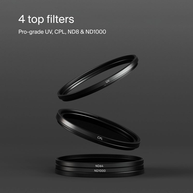 Urth Urth 77mm 4-in-1 Lens Filter Kit (Plus+) - UV, CPL, Neutral Density ND8, ND1000, Multi-Coated Optical Glass, Ultra-Slim Camera Lens Filters  - Image 2