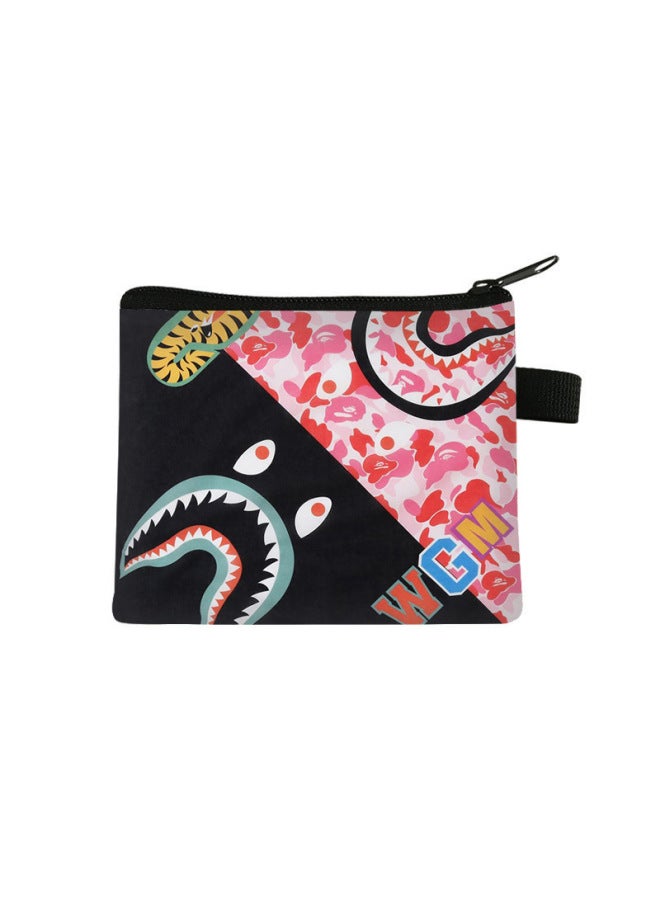 New Shark Coin Purse For Kids, Mini Cute Wallet For Students, Large Capacity Portable Storage Key Card Holder