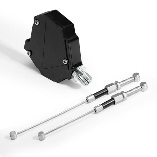 AICARS Motorcycle Clutch Lever Cable Kit CNC Aluminum Clutch Economizer with Cable Universal Easy Pull Clutch Lever Black - Image 1