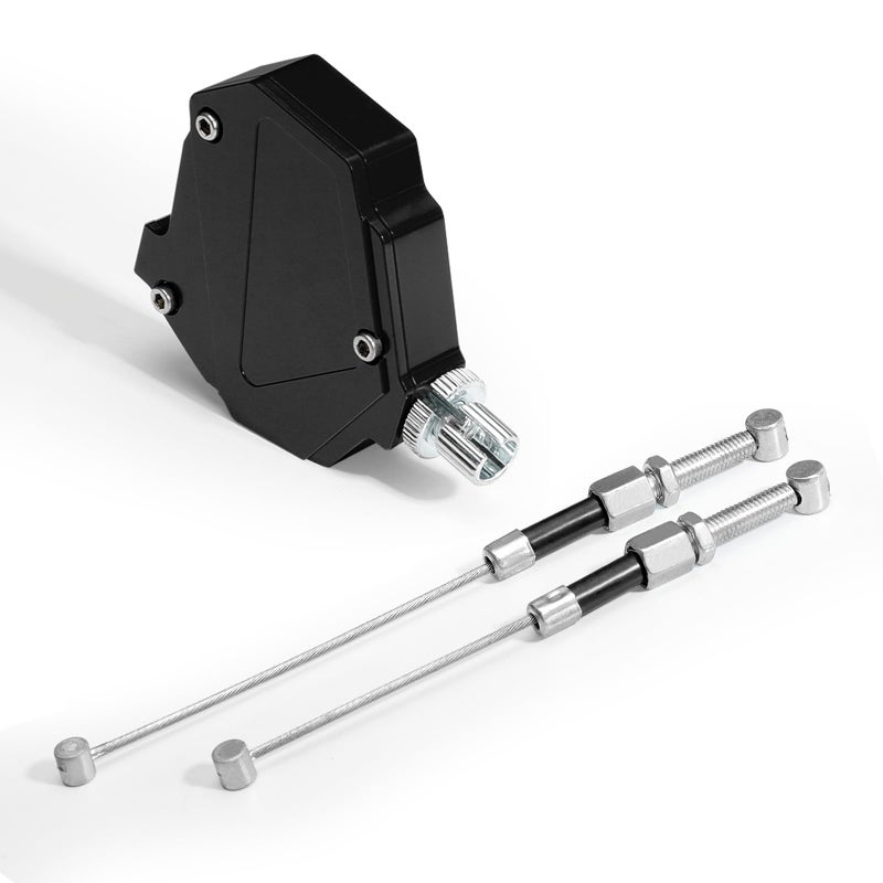AICARS Motorcycle Clutch Lever Cable Kit CNC Aluminum Clutch Economizer with Cable Universal Easy Pull Clutch Lever Black - Image 2