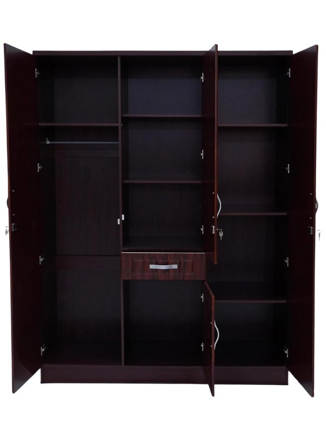 SULSHA "Elegant 3-Door Wenge Wooden Cupboard with Ample Storage Cabinet"  - Image 3