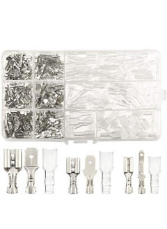 KASTWAVE 270 Pieces Quick Connector Male Bus Spade Connector Crimp Terminal Assortment Kit, 2.8/4.8/6.3mm Spade Quick Disconnect Connector Kit for Electrical Wiring Car Audio Speakers  - Image 1