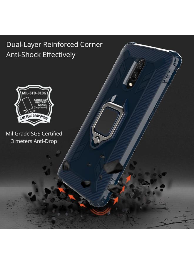 S-TOP Case For OnePlus 7 / 6T Carbon Fiber Protective Case with 360 Degree Rotating Ring Holder - Image 3