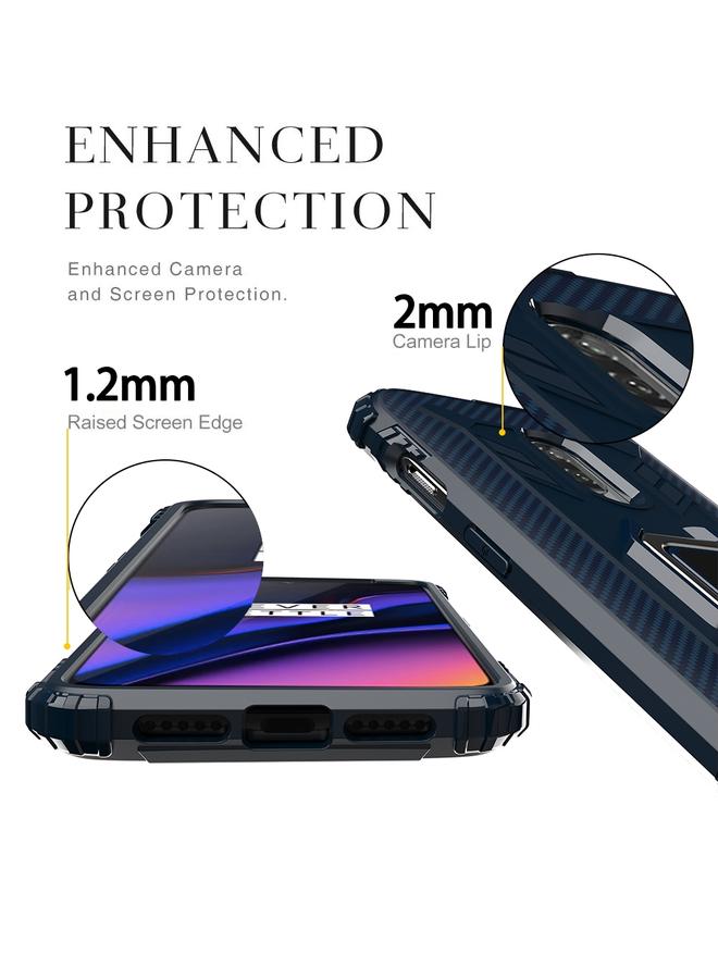 S-TOP Case For OnePlus 7 / 6T Carbon Fiber Protective Case with 360 Degree Rotating Ring Holder - Image 4