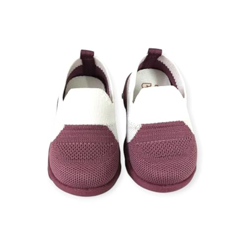 Coolz Kids Chu-Chu Sound Musical Knitted Shoes Fly-5 for Baby Boys and Baby Girls 1-2.5 yrs (White-Mauve, UK Footwear Size System, Toddler, Age Range, Medium, 15 Months, 18 Months) - Image 3