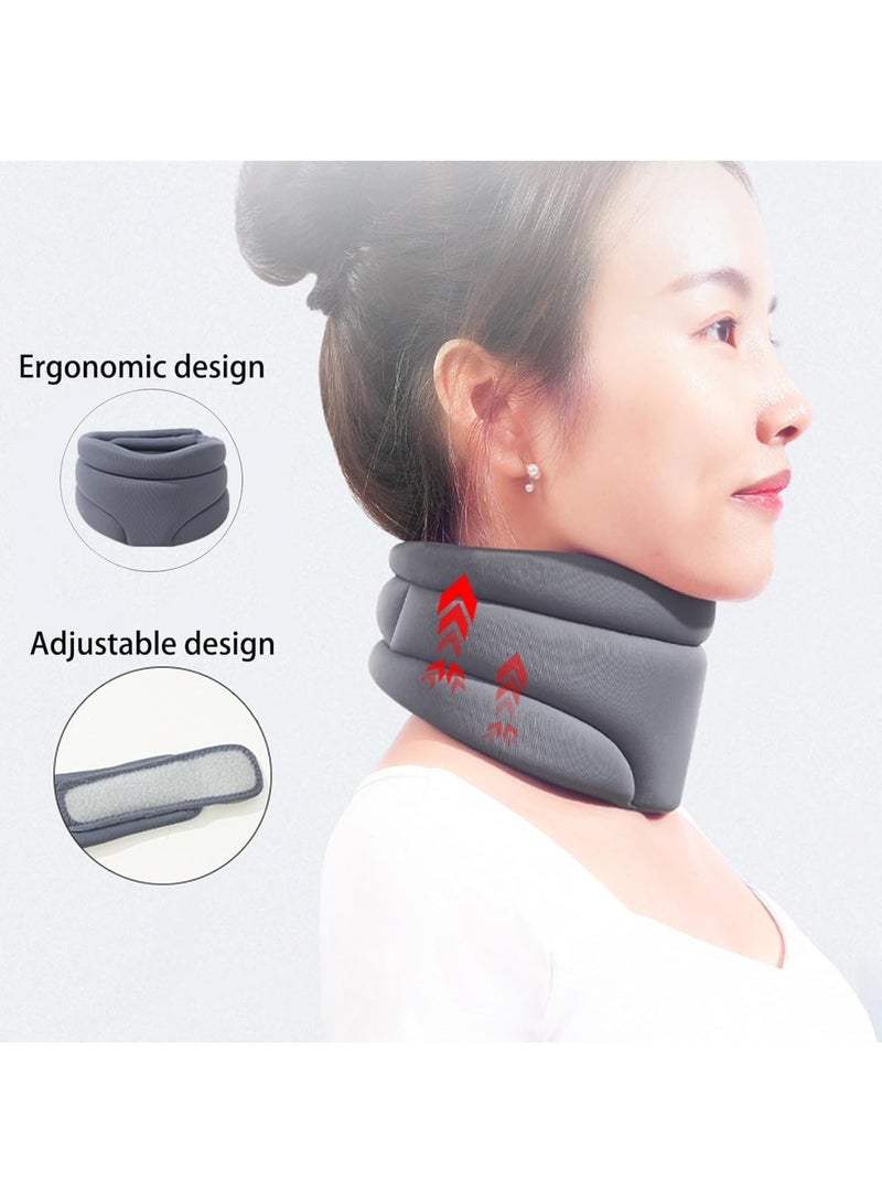 SOLARAE Cervicorrect Neck Brace for Snoring Relief - 2024 Upgraded, Healthy Lab Co - Cervical Collar, Soft Foam, Neck Pain Support, Wrap & Stabilize - Men, Women (Black) - Image 3