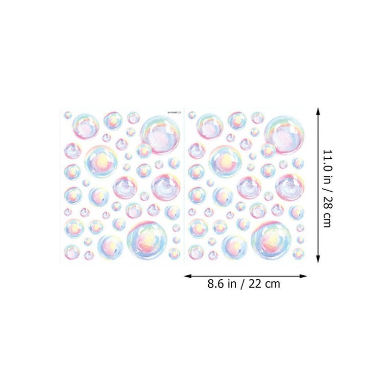 Uonlytech Bubble Wall Decal Stickers, Under The Sea Birthday Party Decor Colour Bubble Ocean Background Water Bath Decor for Mermaid Baby Shower - Image 2