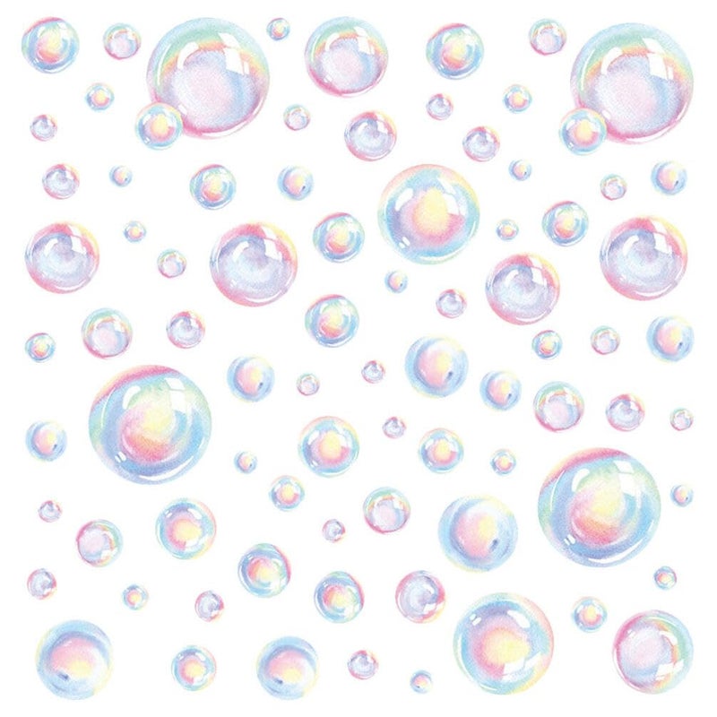 Uonlytech Bubble Wall Decal Stickers, Under The Sea Birthday Party Decor Colour Bubble Ocean Background Water Bath Decor for Mermaid Baby Shower - Image 1