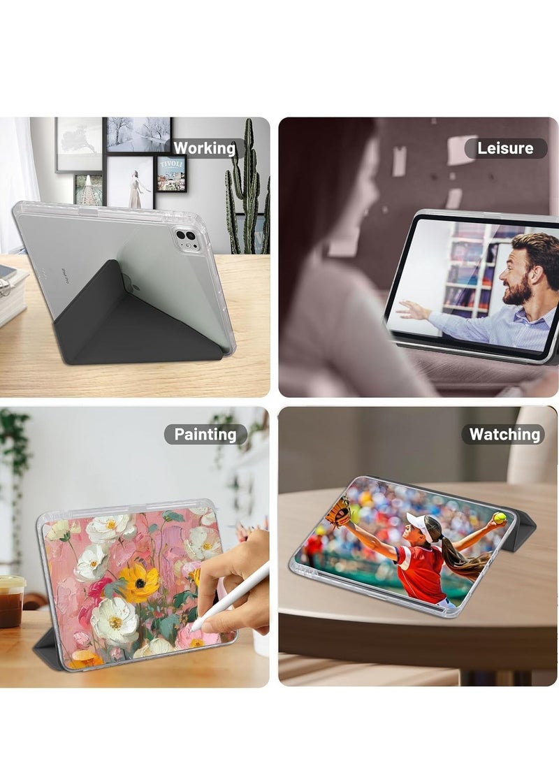 JAJEEK 2024 iPad Pro 11 Inch Case (5th Generation, M4) – Adjustable Stand, Pencil Holder, Auto Wake/Sleep, Supports Pencil Charging – Durable Black Protective Case for iPad Pro 11" (2024 Mode - Image 5