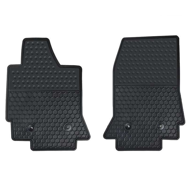 Matericuo Car Floor Mats Custom Fit for Corvette C7 2014-2019 Black Rubber Auto Liner Mats All Weather Protection Heavy Duty Odorless - Image 1