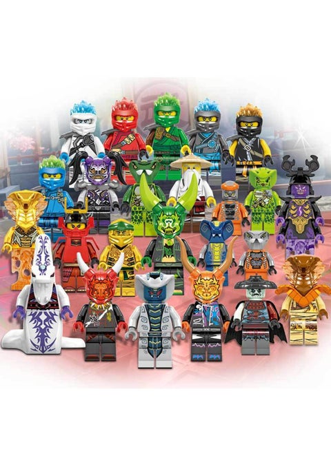 24-Piece Set Of Phantom Series DG1001 Set Of Small Particle Assembly Building Blocks Phantom Ninjago Shape Children's Educational Toys