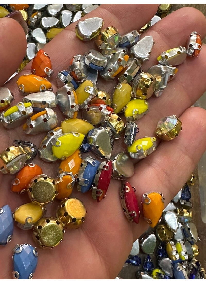 Gönülden Tasarım Heart Design 25 Pieces Colorful Cased Sewing Glass Beads  - Image 2
