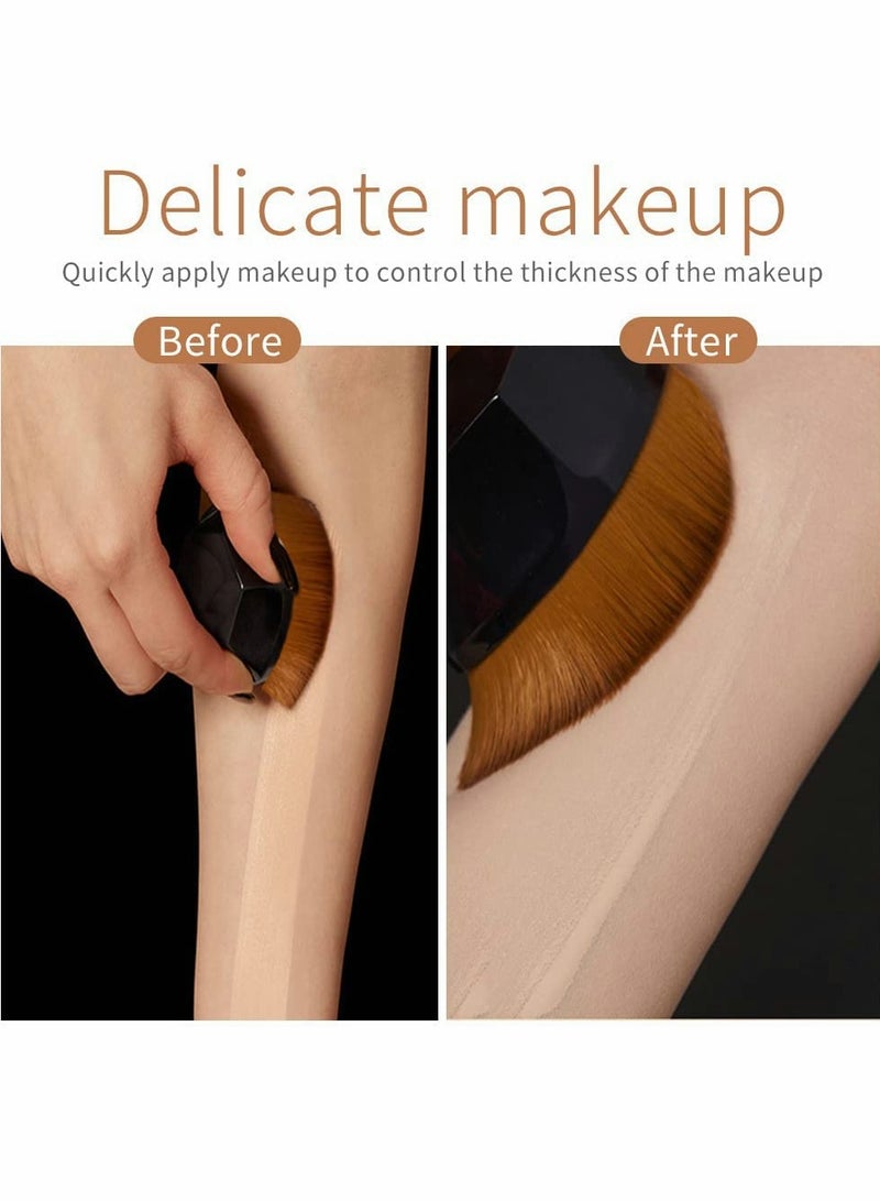 Makeup Brush Set, 2 Pcs Liquid Foundation Brush for Face Makeup, Liquid Contour Blush Brushes Set - Image 5