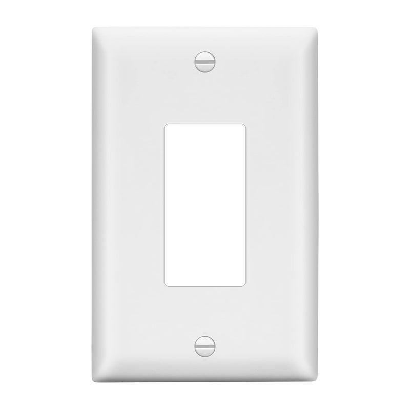 LIDER Matte Finish Decorator Switch Cover Decorator Receptacle Wall Plate MidSize 1Gang 488 x 311 Unbreakable Polycarbonate Thermoplastic UL Listed LWP31MW White