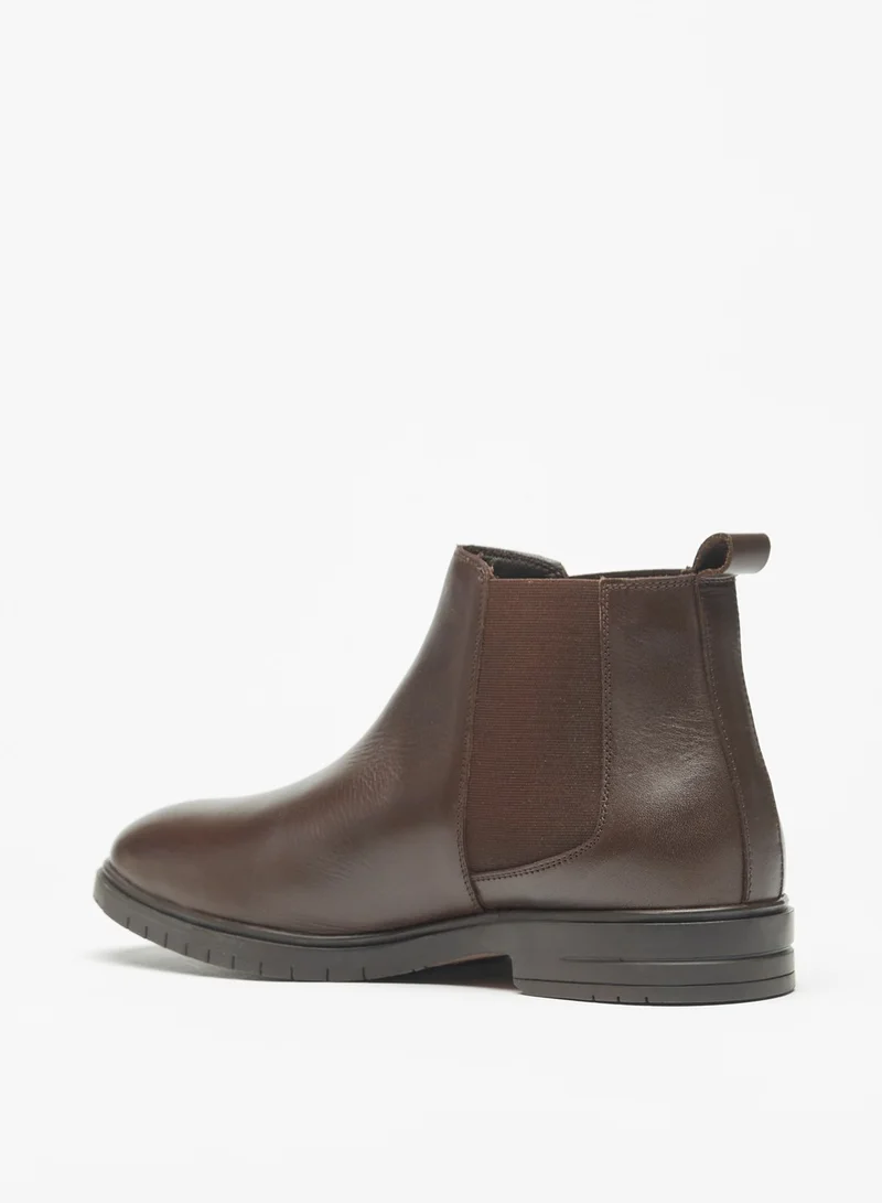 LBL by Shoexpress Men Solid Slip-On Chelsea Boots with Pull Tabs