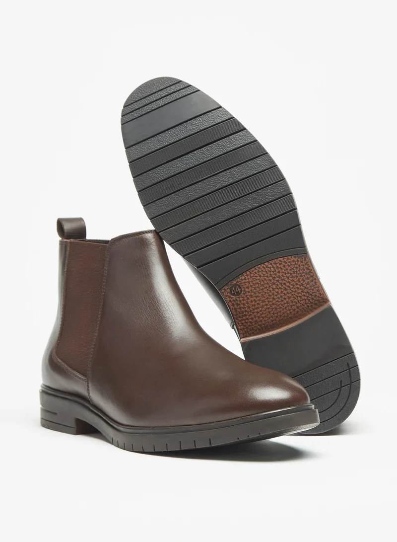 LBL by Shoexpress Men Solid Slip-On Chelsea Boots with Pull Tabs