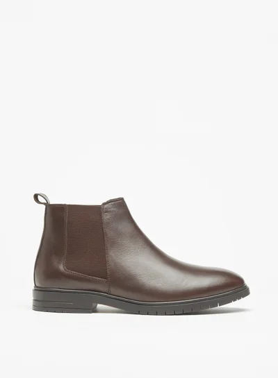 LBL by Shoexpress Men Solid Slip-On Chelsea Boots with Pull Tabs