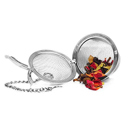 ONICORN® Stainless Steel Mesh Tea Infuser Ball-Tea Strainer Filters-Tea Interval Diffuser for Loose Natural Leaf Tea & Seasoning Herbal Spices (Silver, Medium Pack of 2) - Image 3