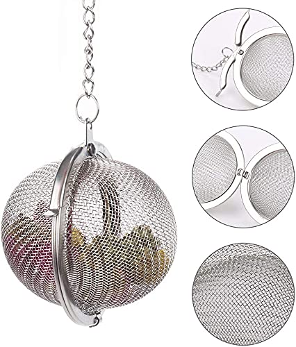 ONICORN® Stainless Steel Mesh Tea Infuser Ball-Tea Strainer Filters-Tea Interval Diffuser for Loose Natural Leaf Tea & Seasoning Herbal Spices (Silver, Medium Pack of 2) - Image 4
