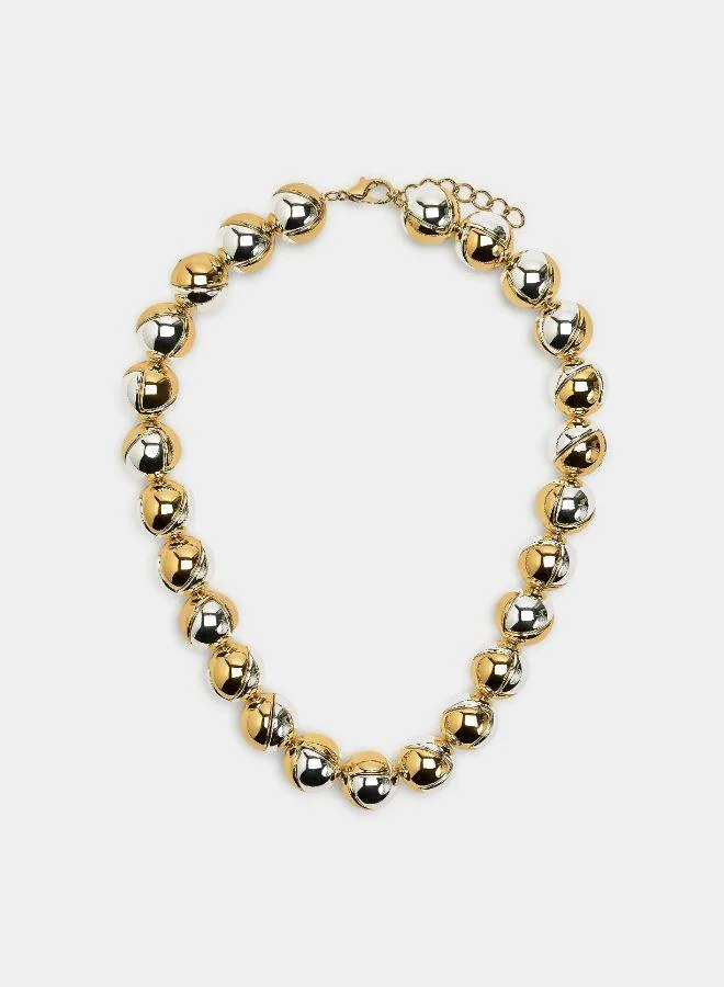 بارفوا عقد ذو كرات ثنائية اللون