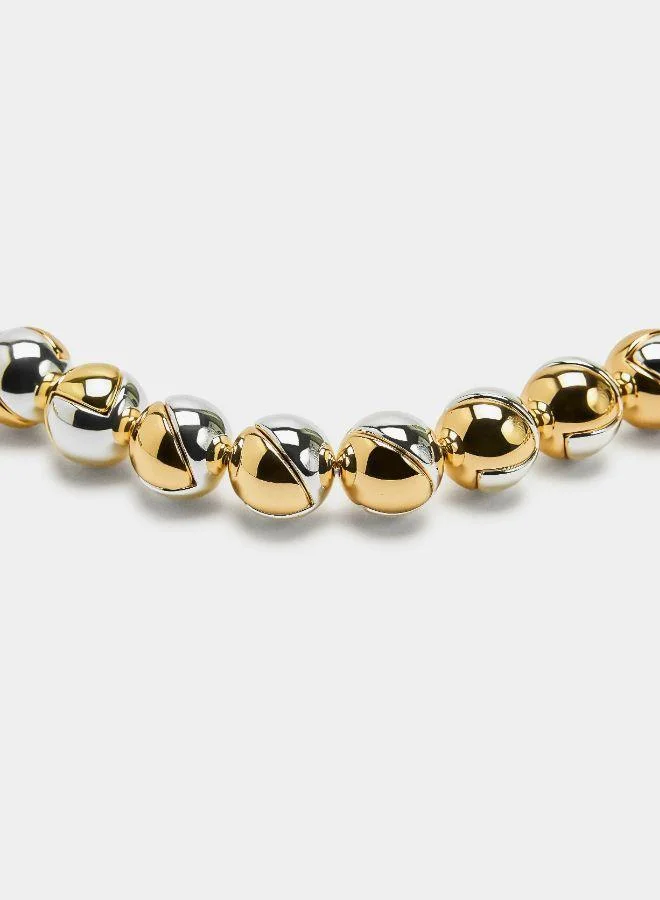 بارفوا عقد ذو كرات ثنائية اللون