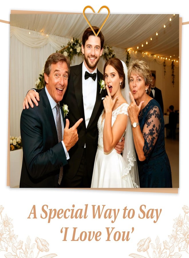 SEEBERY Wedding Day Card for Mom with a Champagne Ribbon -To MyMother on My Wedding Day, Mother of the Bride or Groom Gift, Sentimental Thank You Card from Daughter or Son - Image 4