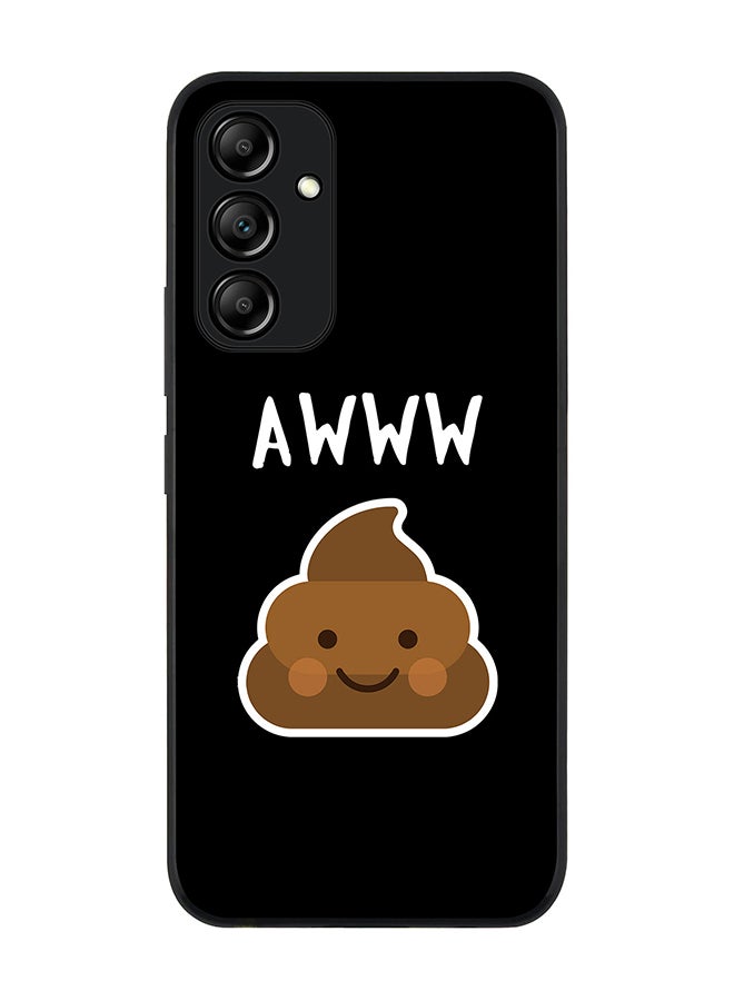 Stylizedd Rugged Black edge case for Samsung Galaxy A34 5G Slim fit Soft Case Flexible Rubber Edges Anti Drop TPU Gel Thin Cover - Awww Shit - Image 1