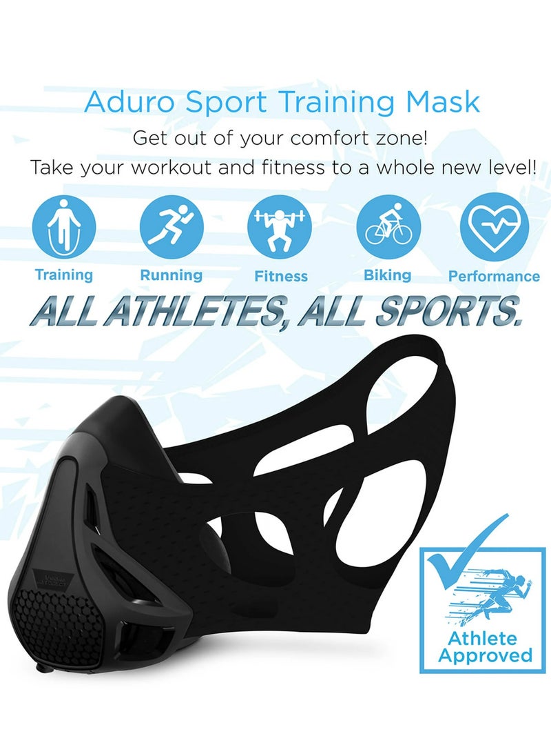 Generic - Training Workout Mask, 24 Level Breathing Resistance, Improves Lung Capacity and Endurance, for Running, Cardio, Cycling, Gym, M Size - Image 1