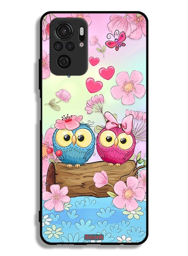 Tolwak Xiaomi Redmi Note 10S Protective Case Cover Cute Owls Art - Image 2