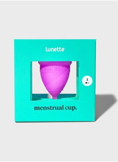 Lunette Lunette Reusable Menstrual Cup for Women, Light to Moderate Period flow, 100% soft medical grade silicon, BPA & chemical free, Protection for up to 12 hours, Made in Finland - Small - Violet  - Image 1