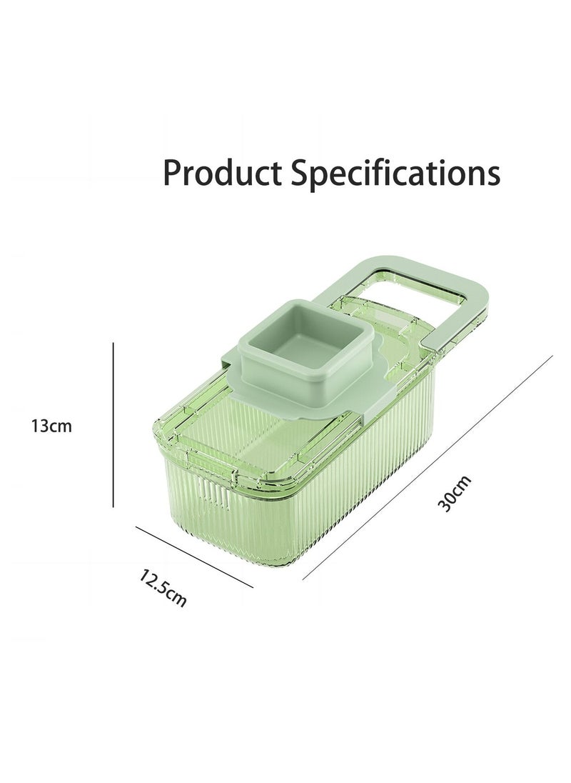 Generic Multifunctional 9-in-1 vegetable cutter, food chopper, onion chopper, vegetable slicer, cutter, vegetable cutter with 6 blades, colander basket, salad/potato/carrot/garlic container  - Image 2