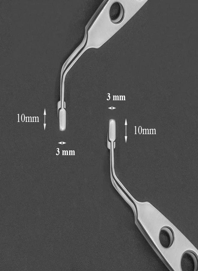 FUNORNAM Meibomian Gland Expressor Professional Forceps Premium Stainless Steel Eyelid Massage Tweezers for Dry Eyes, High Precision Tweezer Tools - Rectangle Tip - Image 5
