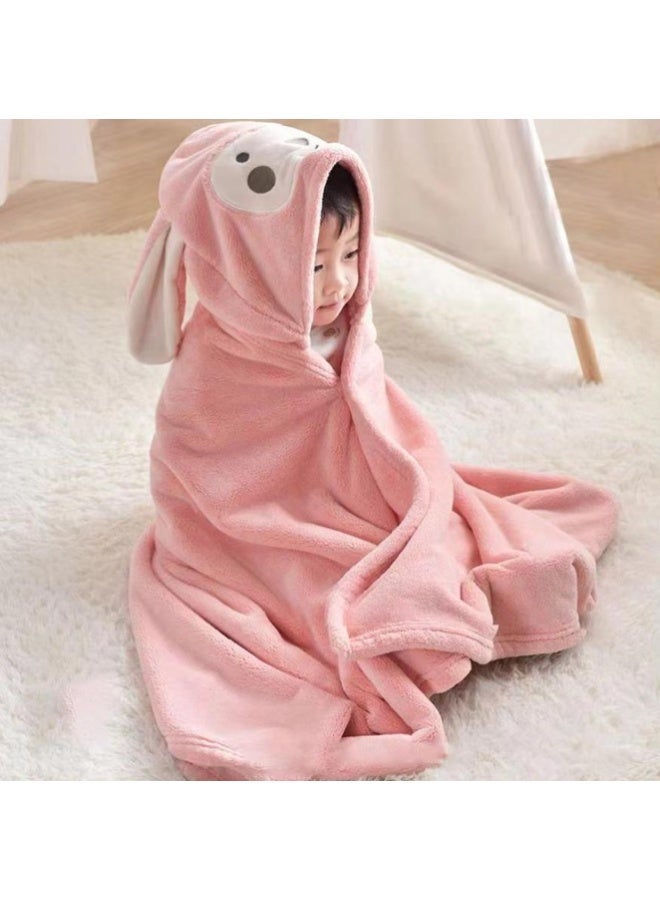 Toddler Towels with Hood, Super Soft Coral Fleece, Ultra Absorbent Bath Towels Poncho Towels with Snap Buttons for Bath, Beach, Swim, Bedtime Snuggles, Age 0-12 Years - Image 3