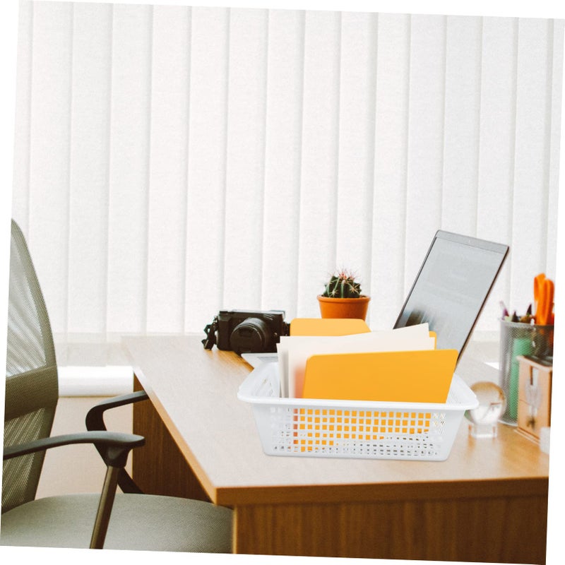 2Pcs Multifunctional File Organizer Basket For Desk Storage Modern Design - Image 4