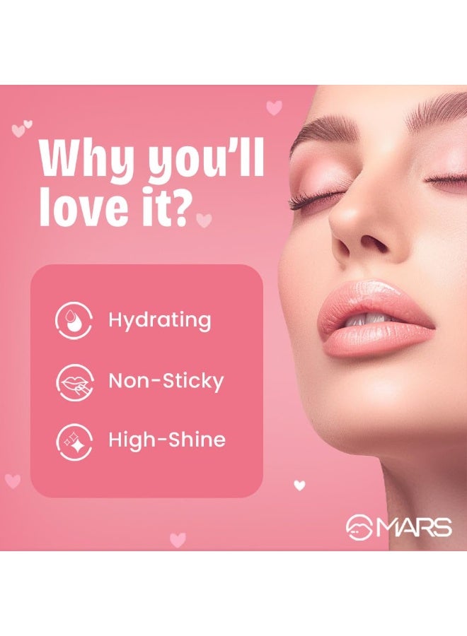 مارس ملمع شفاه مارس كاندي ليشوس الشفاف للنساء | مرطب ولمعان فائق | خفيف الوزن | غير لزج | غني بفيتامين هـ وحمض الهيالورونيك وإستر الأفوكادو (4.0 مل) (01-كاندي كراش) - Image 2