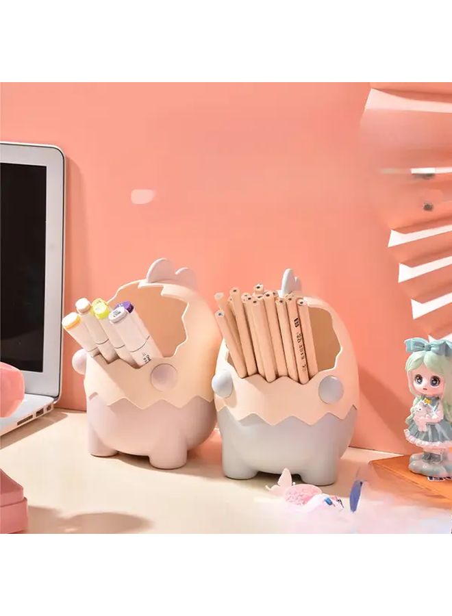 Pink Dinosaur Pen Holder Desktop Storage Bucket Mini Pen Cup Cute Stationery - Image 2