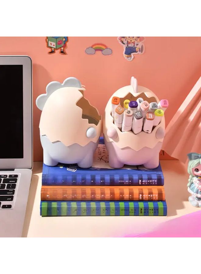 Pink Dinosaur Pen Holder Desktop Storage Bucket Mini Pen Cup Cute Stationery - Image 4